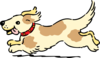 Happy Running Dog Clip Art